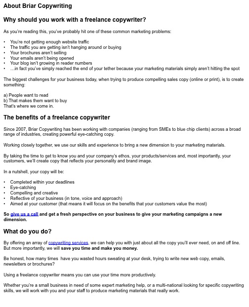sub heads Sub headings and copywriting