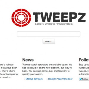 Find Twitter followers with tweepz